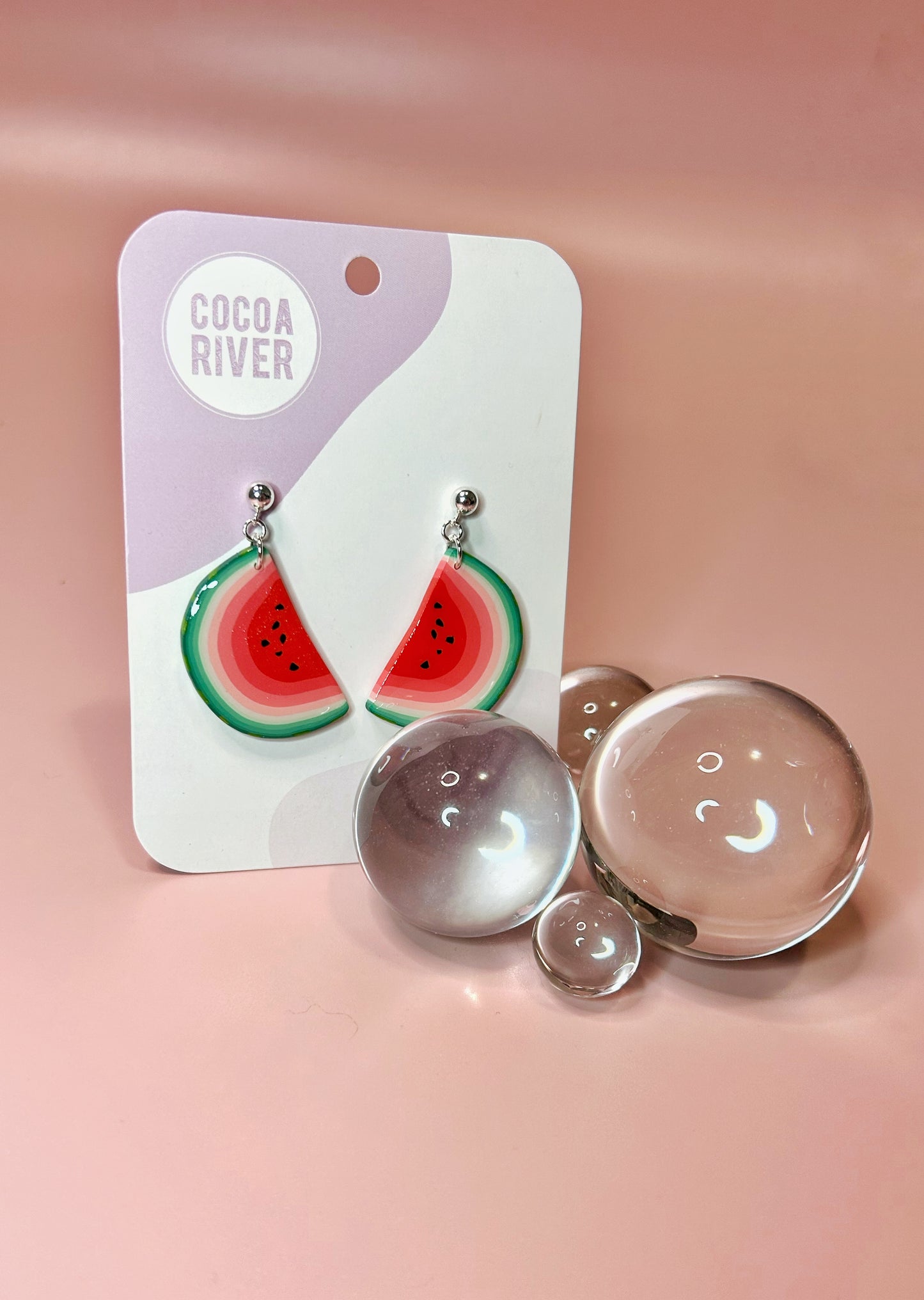 Watermelon Ball Studs (.925s)