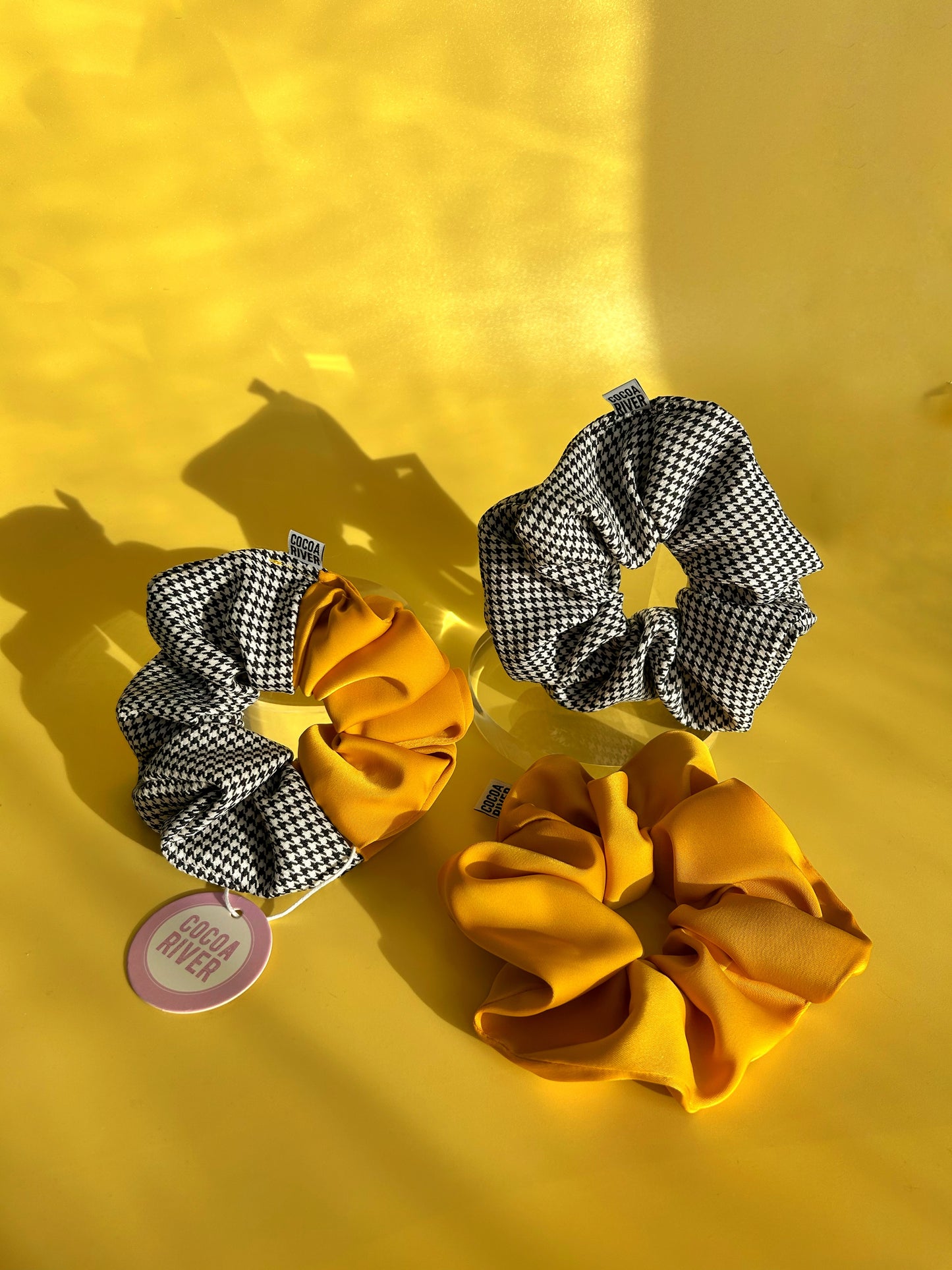 Houndstooth Jumbo Scrunchie
